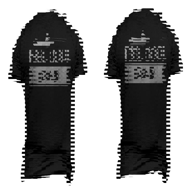 Reel Cool Dad Love Fishing Daddy Grandpa Men's 3D T-Shirt Back Print