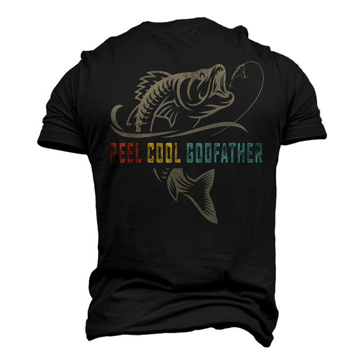 Reel Cool Godfather Fathers Day For Fishing Dad Men's 3D T-Shirt Back Print