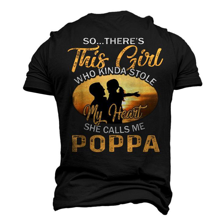 Theres This Girl Stole My Heart She Call Me Poppa Men's 3D T-Shirt Back Print