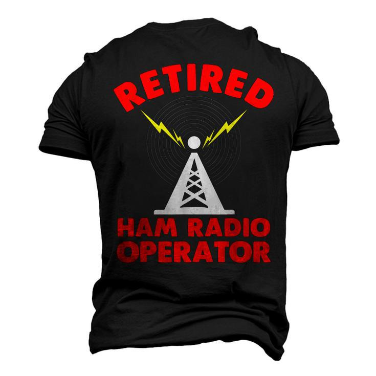 Retired Ham Radio Operator Father Radio Tower Humor Men's 3D T-Shirt Back Print