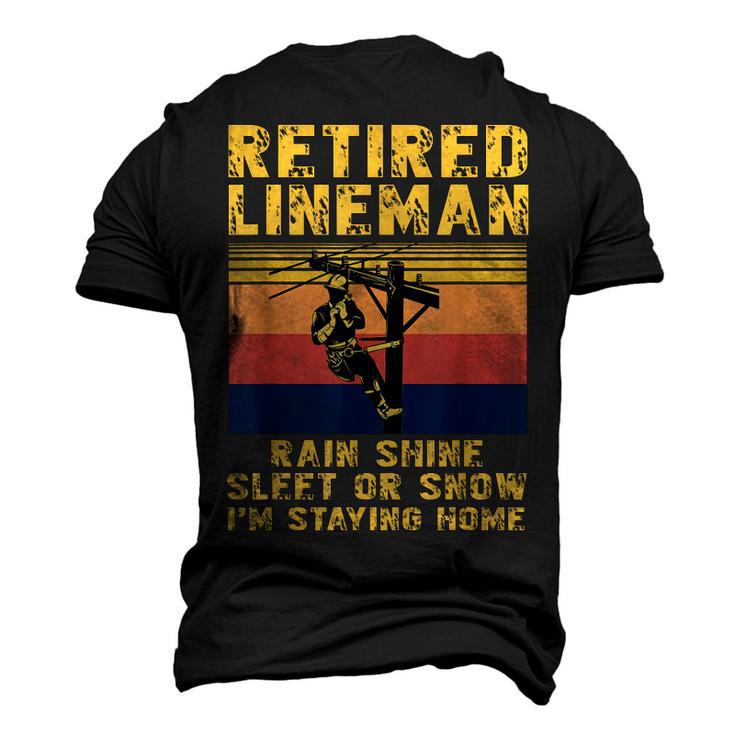 Retirement Retired Lineman Electrician Grandpa Men's 3D T-Shirt Back Print
