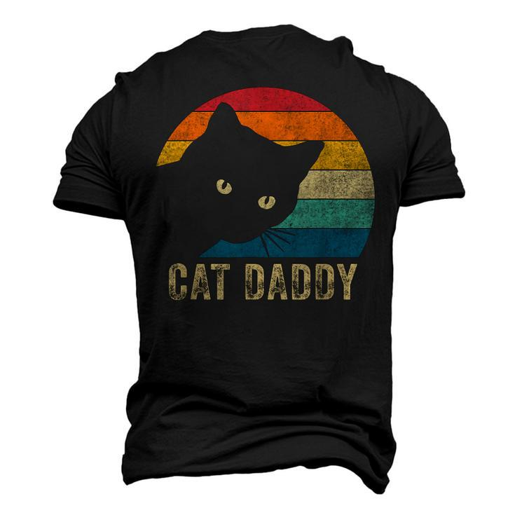 Retro Vintage Cat Daddy Cat Dad Fathers Day Men's 3D T-shirt Back Print