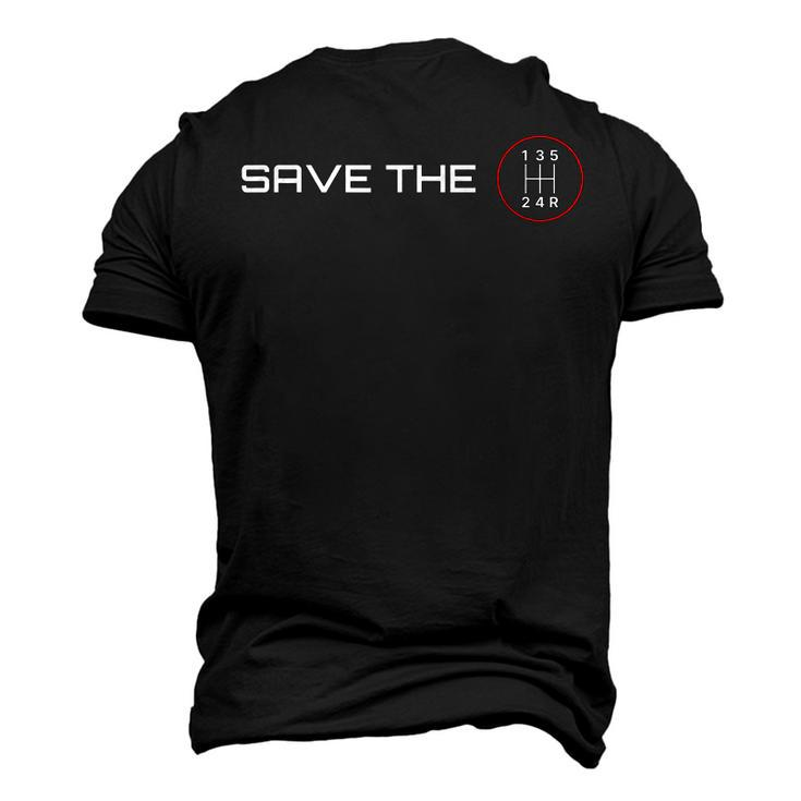 Save The Manual 5R Speed Car Turbo Rally Mechanic Men's 3D T-Shirt Back Print