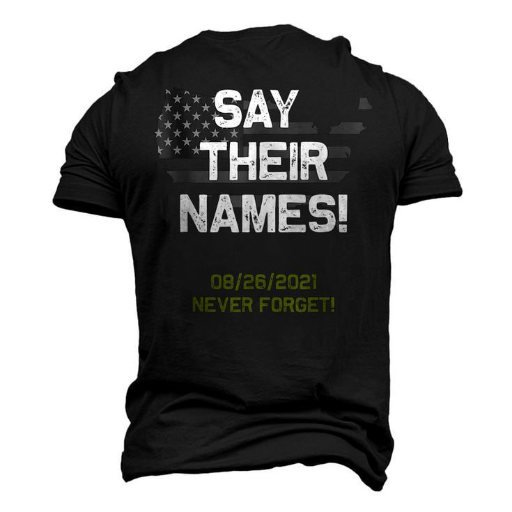 Say Their Names Names Of Fallen Soldiers 13 Military Heroes Men's 3D T-Shirt Back Print