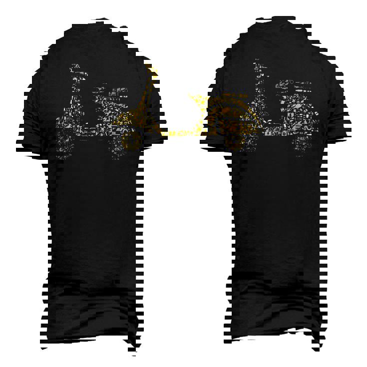 Scooter Retro Mechanic Shop Parts Fun City Life Men's 3D T-Shirt Back Print