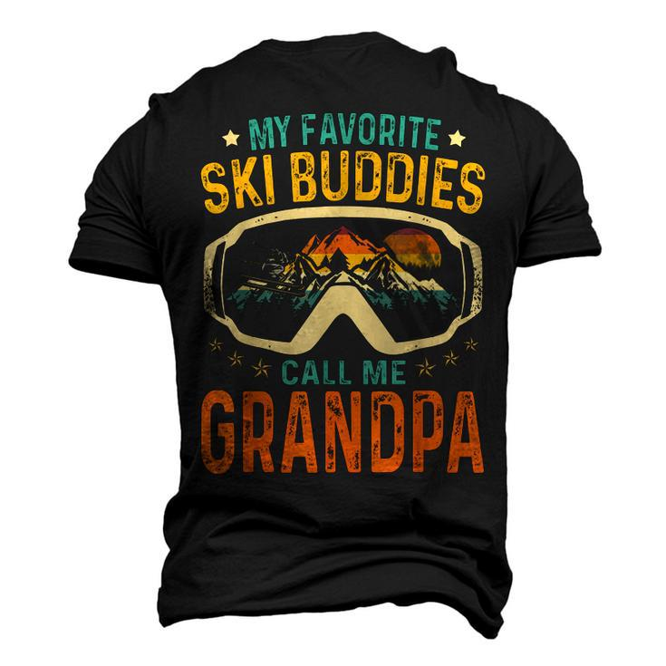 Skiing My Favorite Ski Buddies Call Me Grandpa Men's 3D T-Shirt Back Print