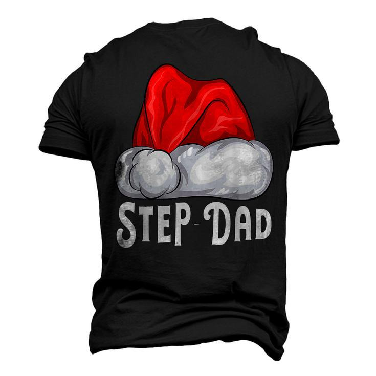 Step Dad Claus Christmas Lights Pajama Matching Men's 3D T-Shirt Back Print
