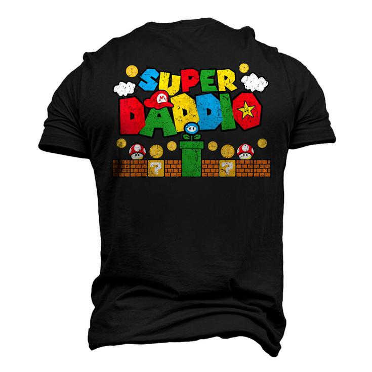 Super Dad Fathers Day Gamer Daddy Super Daddio Men's 3D T-Shirt Back Print