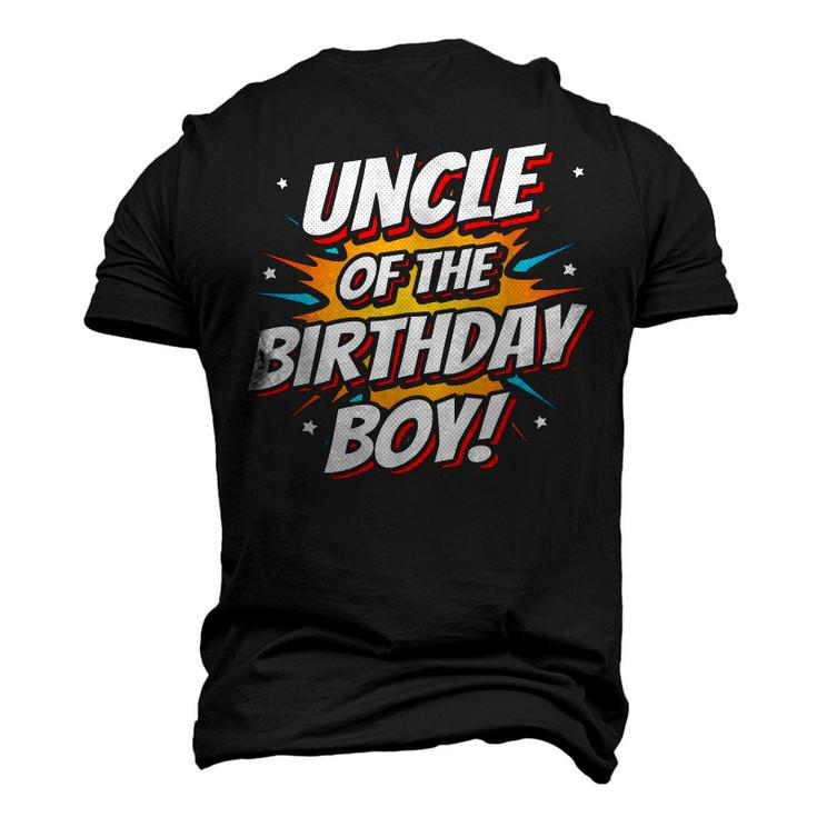 Superhero Party Comics Birthday Uncle Of Birthday Boy Men's 3D T-Shirt Back Print