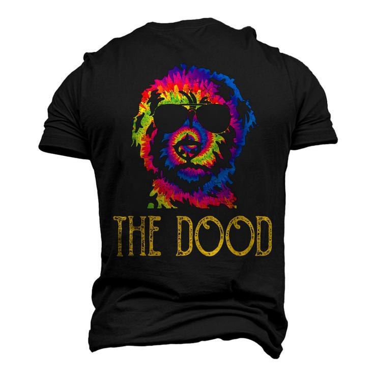 Tie Dye Best Doodle Dad Ever Goldendoodle Dog Dad Men's 3D T-Shirt Back Print