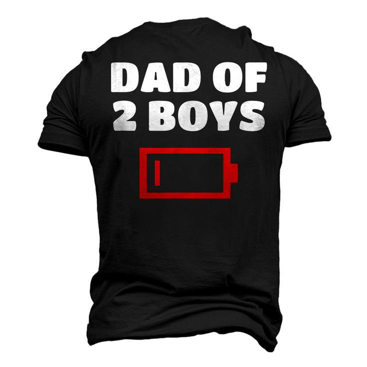 Tired Dad Of 2 Boys Father With Two Sons T Men's 3D T-Shirt Back Print