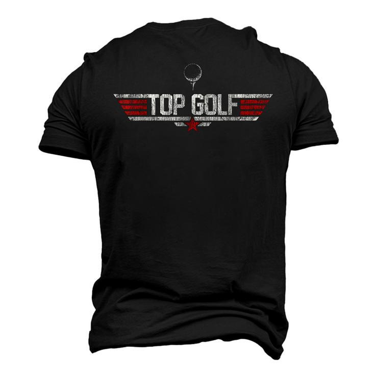 Top Golf Vintage 80S Golf Best Dad By Par Men's 3D T-Shirt Back Print