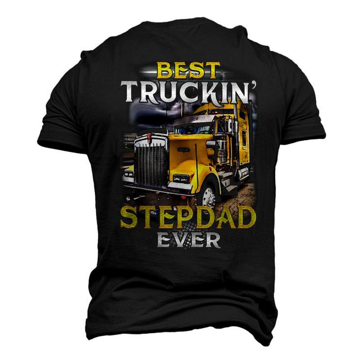 Trucker Fathers Day Best Truckin Stepdad Ever Men's 3D T-shirt Back Print