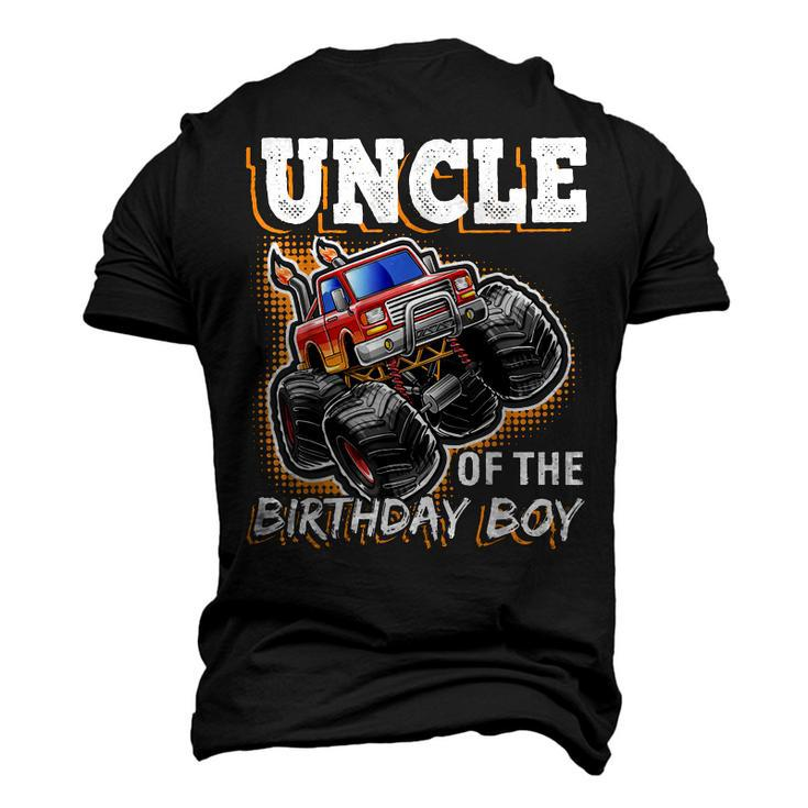 Uncle Of The Birthday Boy Monster Truck Birthday Men's 3D T-Shirt Back Print