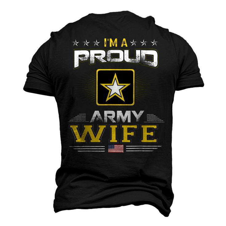 Us Army Proud Us Army Wife Military Veteran Pride Men's 3D T-Shirt Back Print