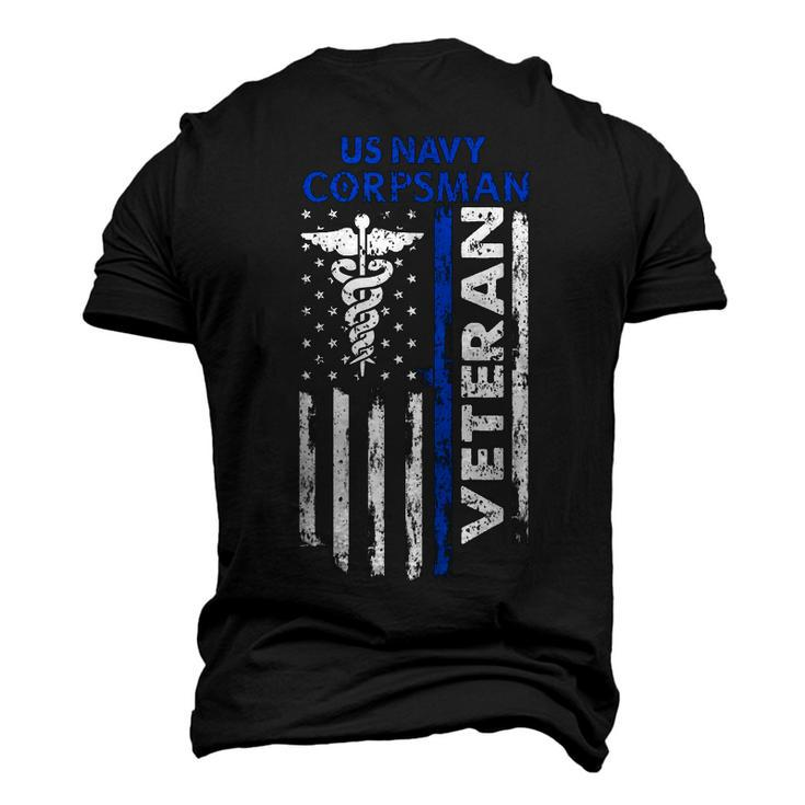 Us Corpsman American Flag Vintage Patriotic 4Th Of July Men's 3D T-Shirt Back Print
