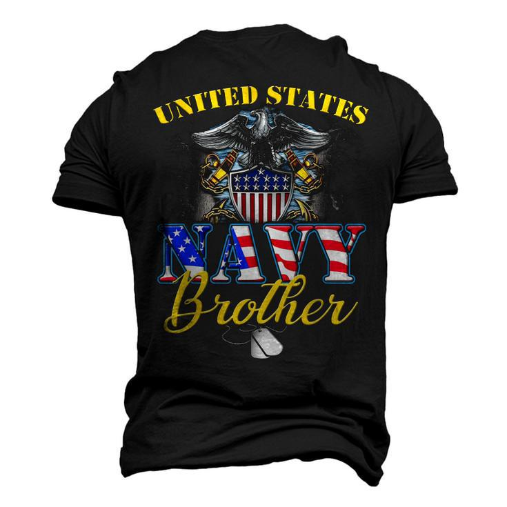 Us Military Navy Brother With American Flag Veteran Men's 3D T-Shirt Back Print
