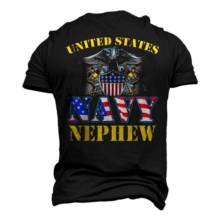 Us Military Navy Nephew With American Flag Veteran Men's 3D T-Shirt Back Print