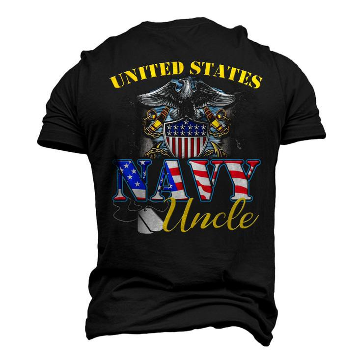 Us Military Navy Uncle With American Flag Veteran Men's 3D T-Shirt Back Print