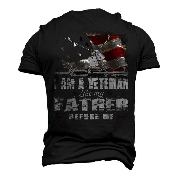 I Am A Veteran Like My Father Before Me Flag Usa Men's 3D T-Shirt Back Print