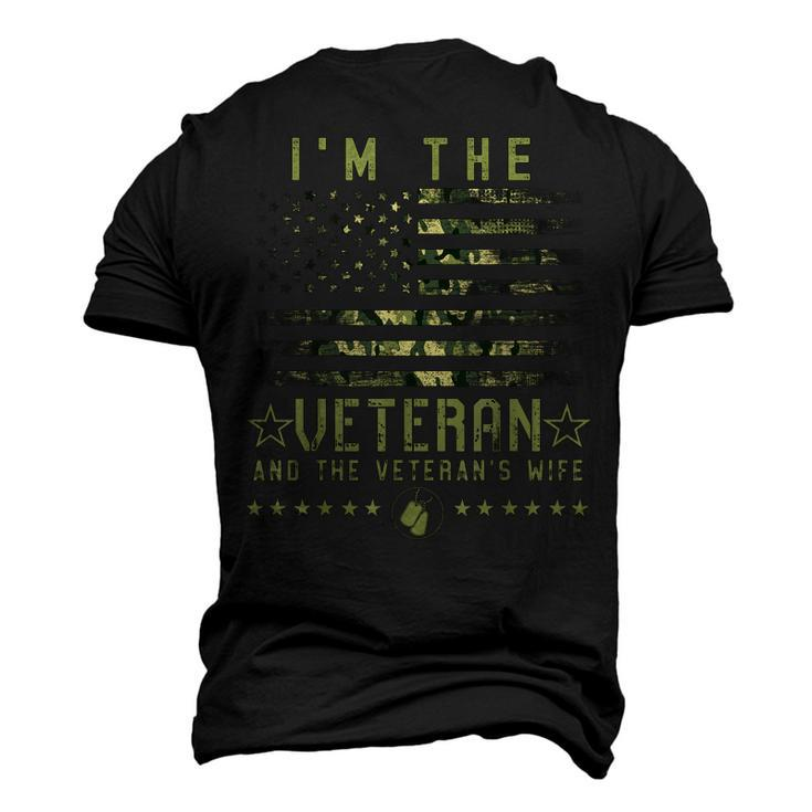 Im The Veteran And The Veterans Wife Veterans Day Military Men's 3D T-Shirt Back Print