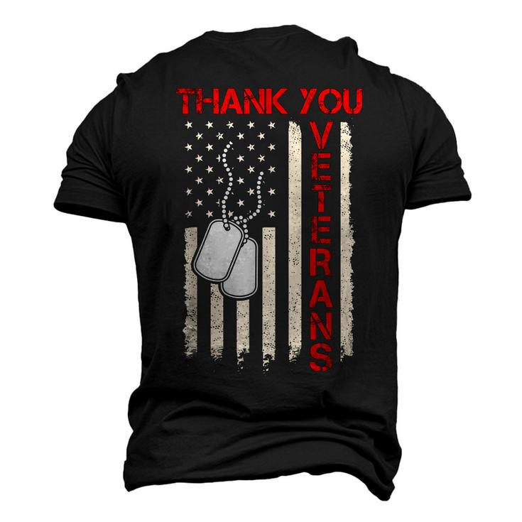 Veterans Day Us Flag Patriotic Proud Military Men's 3D T-Shirt Back Print