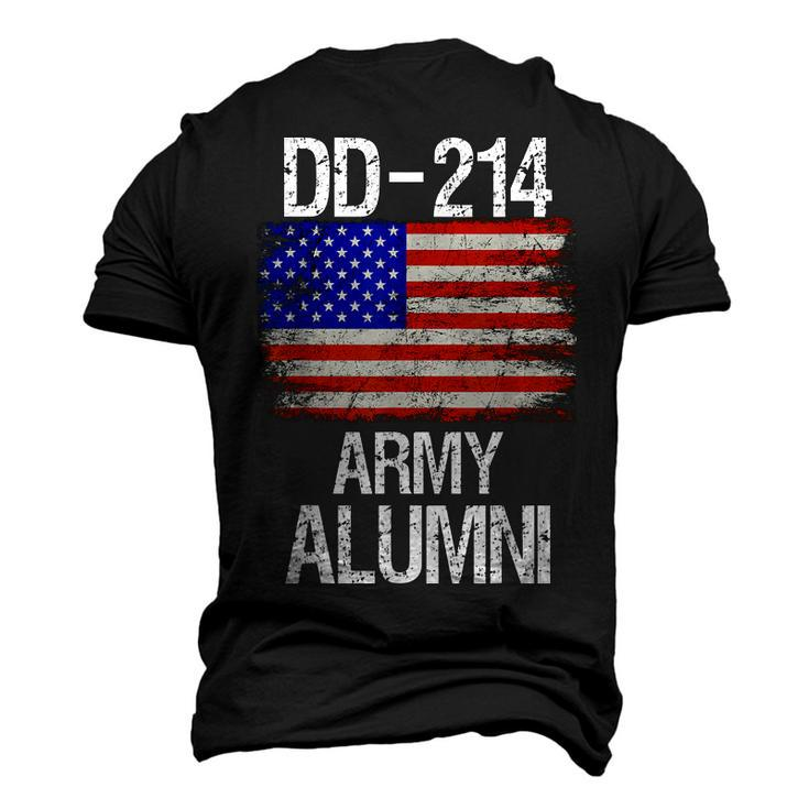 Vintage Dd214 Alumni Us Military Veteran American Flag Men's 3D T-Shirt Back Print