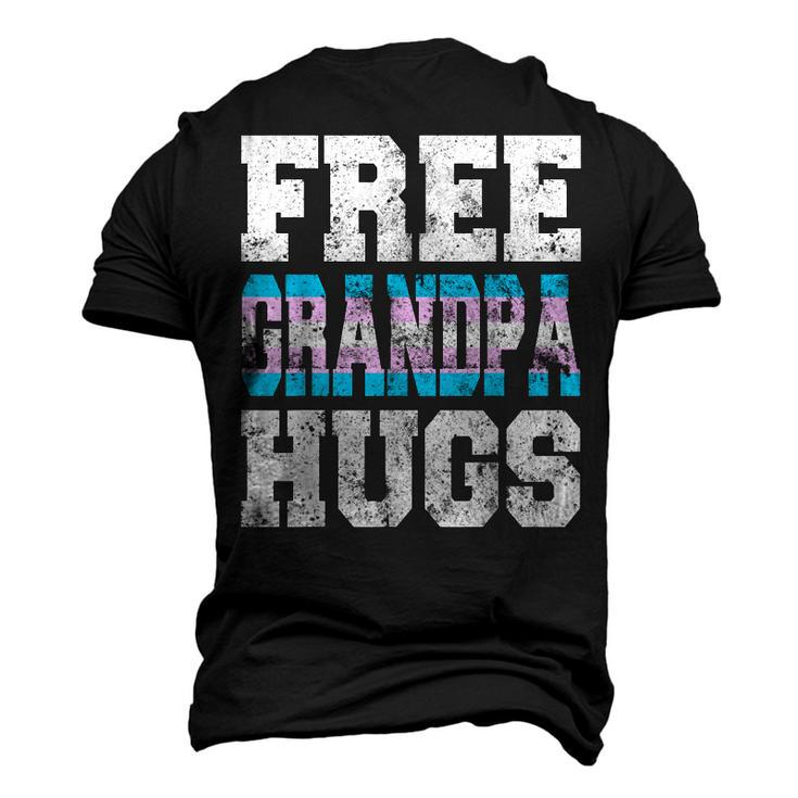 Vintage Free Grandpa Hugs Transgender Heart Lgbt Pride Month Men's 3D T-Shirt Back Print