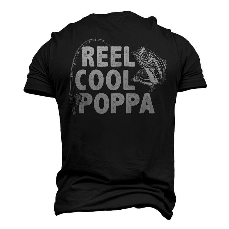 Vintage Reel Cool Poppa Loves Fishing Fathers Day Men's 3D T-Shirt Back Print