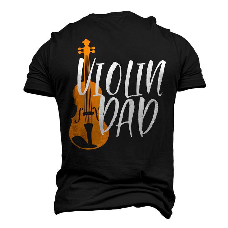 Violin Dad Proud Father Of Violinist Orchestra Music Men's 3D T-Shirt Back Print