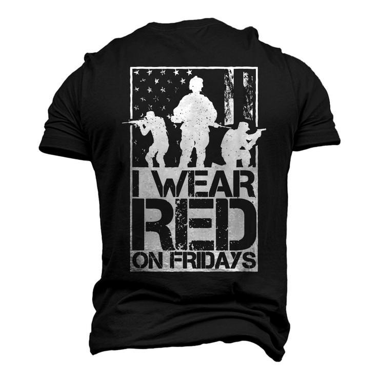 I Wear Red On Fridays Us Flag Military Army Men's 3D T-Shirt Back Print