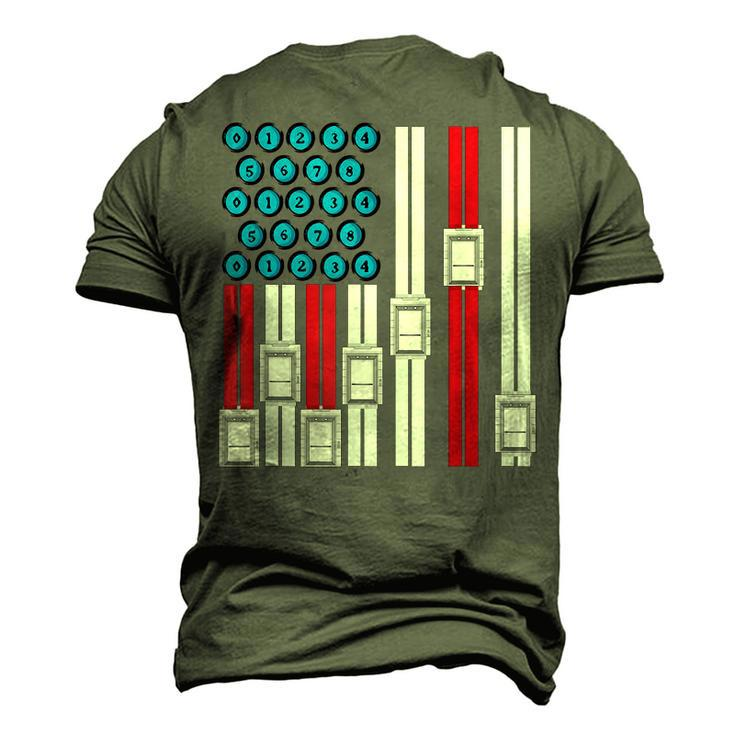 4Th Of July Elevator Mechanic Engineer Usa Elevator Men's 3D T-Shirt Back Print
