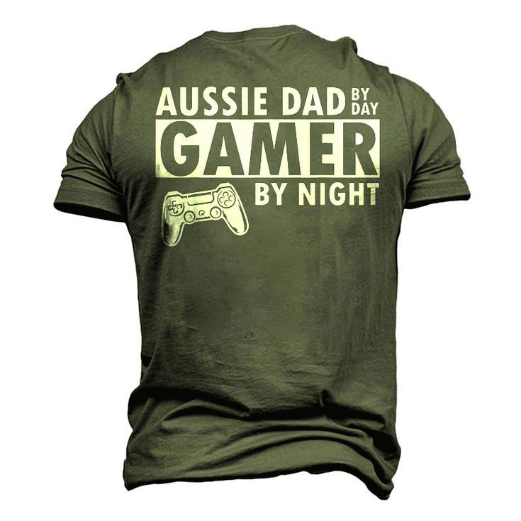 Aussie Dad Cool Australian Shepherd Father For Dog Dad Men's 3D T-Shirt Back Print