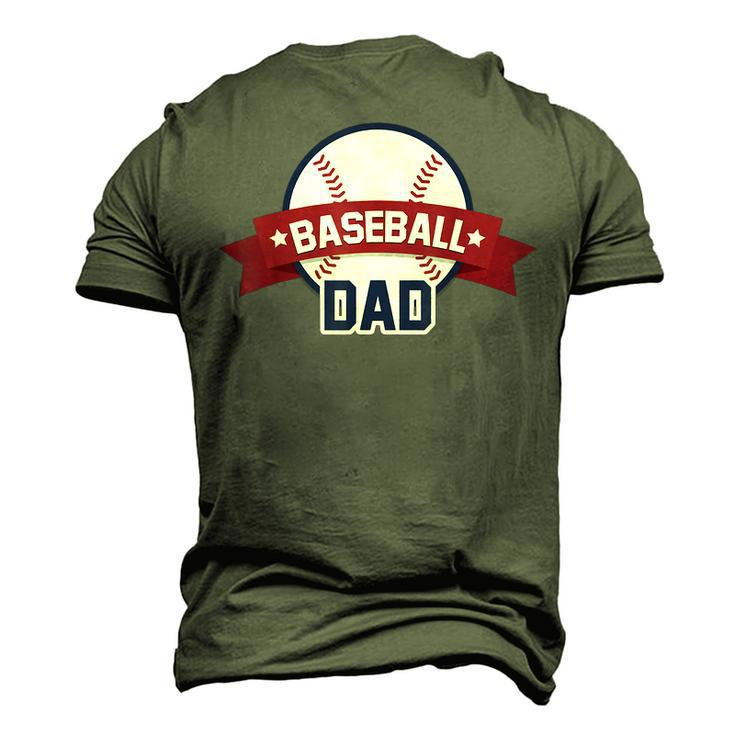 Baseball Dad Sport Coach Father BallMen's 3D T-Shirt Back Print