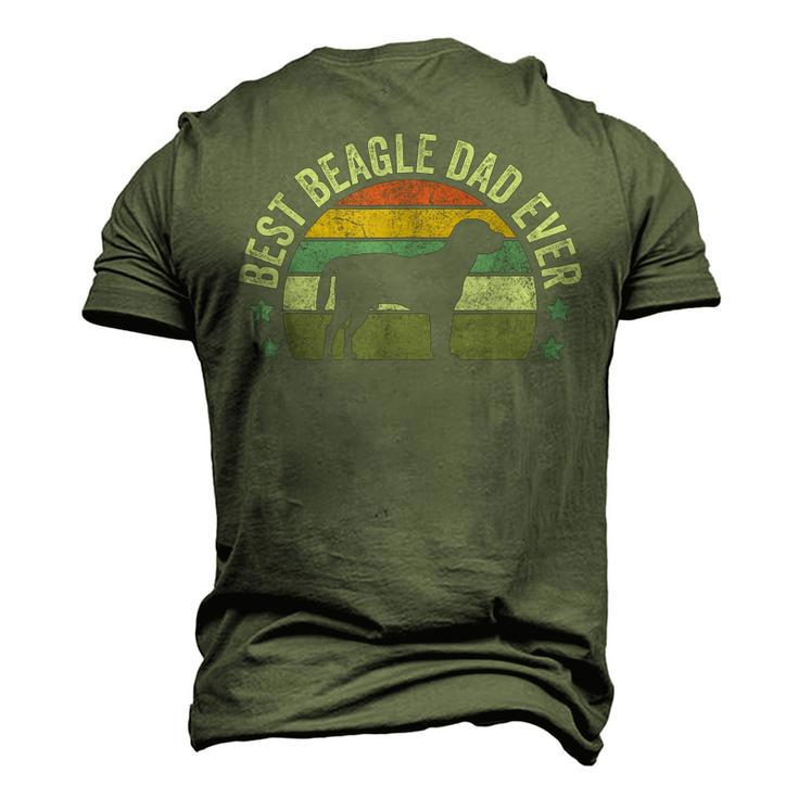 Best Beagle Dad Dog Fathers Day Doggy Men's 3D T-Shirt Back Print