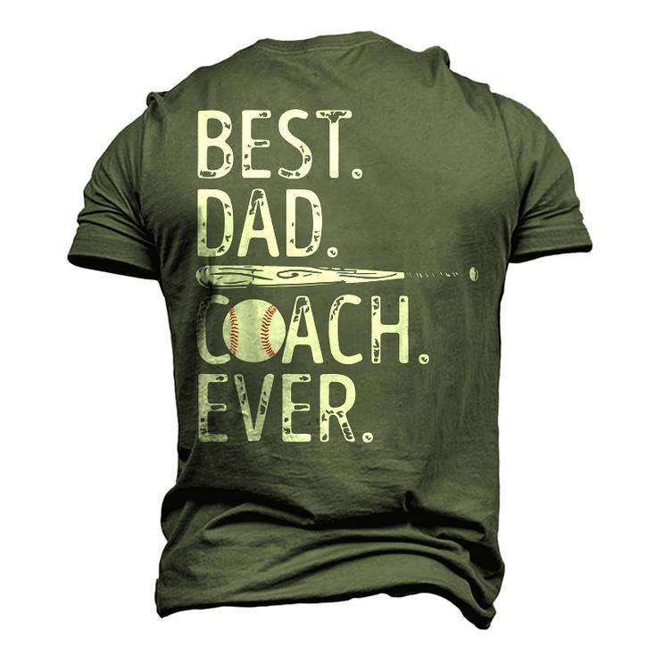 Best Dad Coach Ever Baseball Patriotic For Fathers Day Men's 3D T-shirt Back Print
