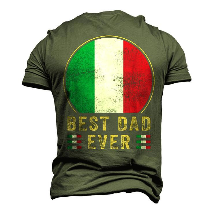 Best Dad Ever Italian Father Country Italy Flag Men's 3D T-shirt Back Print