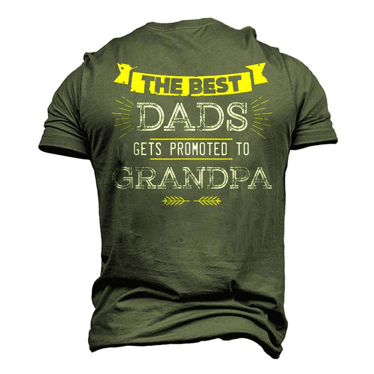 The Best Dads Get Promoted To Grandpa Grandfather Men's 3D T-Shirt Back Print