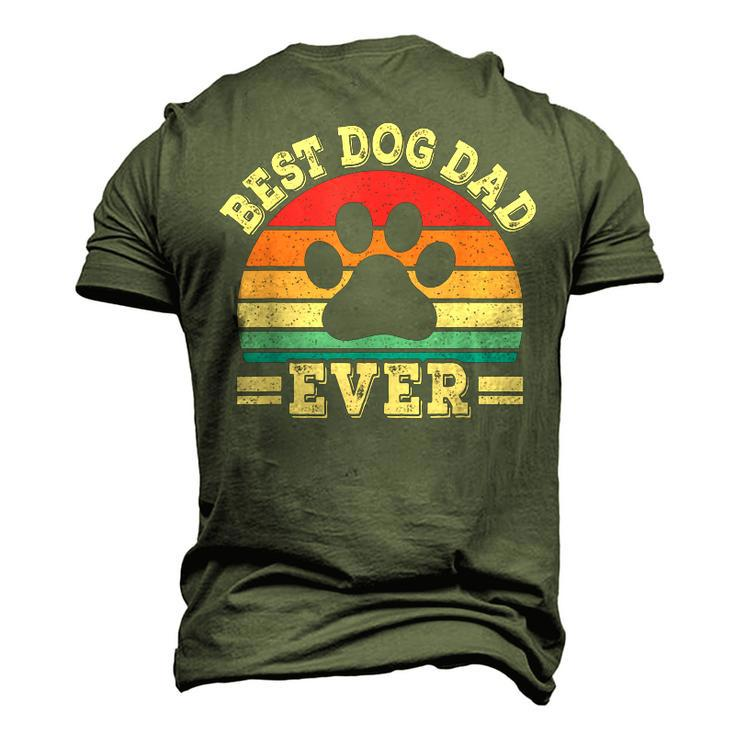 Best Dog Dad Ever Daddy Father Retro Dog Lover Men's 3D T-shirt Back Print