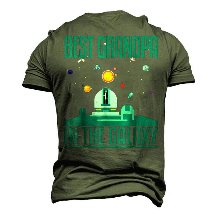 Best Grandpa In The Galaxy For Granddad Men's 3D T-Shirt Back Print