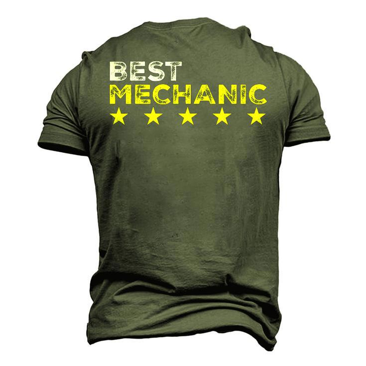Best Mechanic Cool Profession And Job Name Men's 3D T-Shirt Back Print