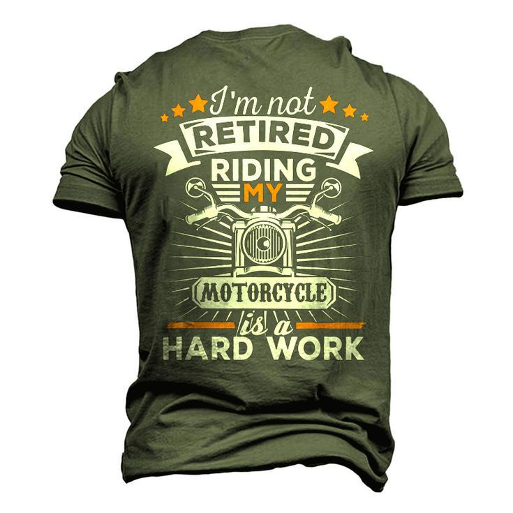 Biker Grandpa Motorcycle Retirement Retired Men's 3D T-Shirt Back Print