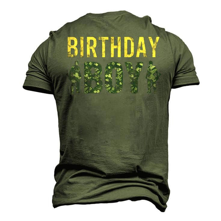 Birthday Boy Army Military Party Camouflage Lover Men's 3D T-Shirt Back Print