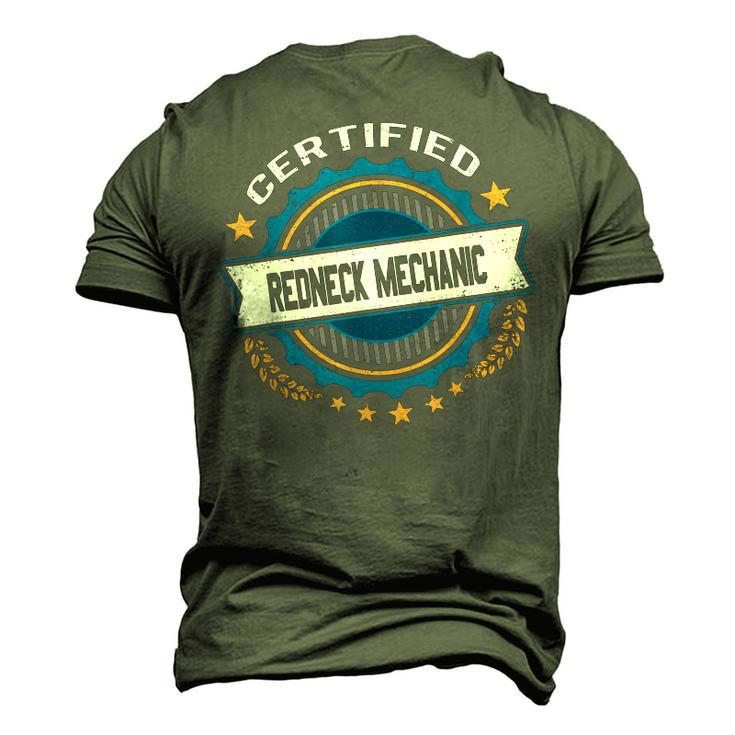 Certified Redneck Mechanic Novelty Gag Men's 3D T-Shirt Back Print