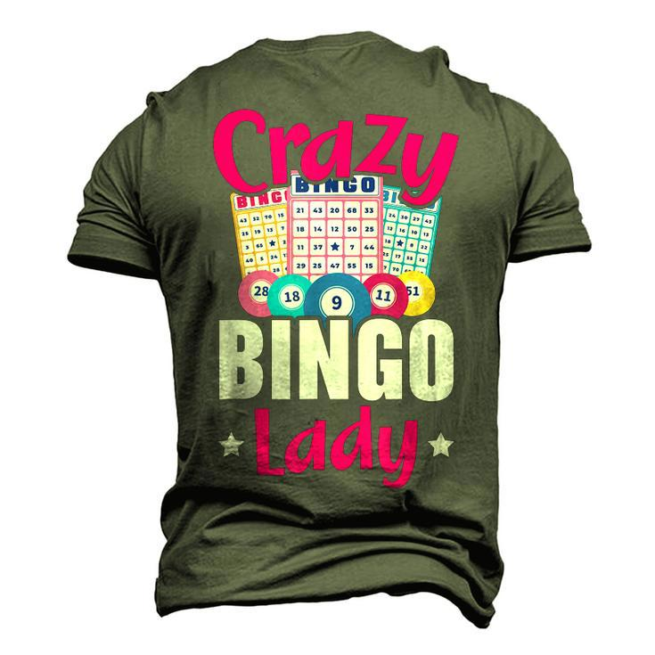 Crazy Bingo Lady Grandma Grandmother Granny Grandparents Day Men's 3D T-shirt Back Print