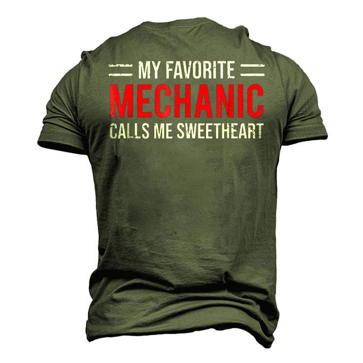 Cute Mechanic Girlfriend Wife Calls Me Sweetheart Men's 3D T-Shirt Back Print