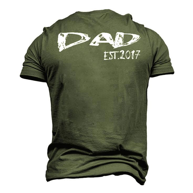 Dad Est 2017 New Daddy Father After Wedding & Baby Men's 3D T-Shirt Back Print