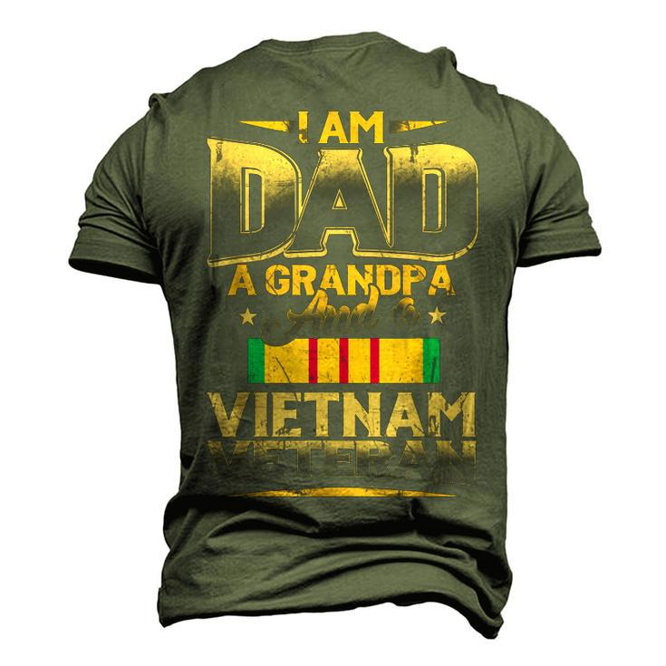 I Am Dad A Grandpa And A Vietnam Veteran Army Soldier Men's 3D T-Shirt Back Print