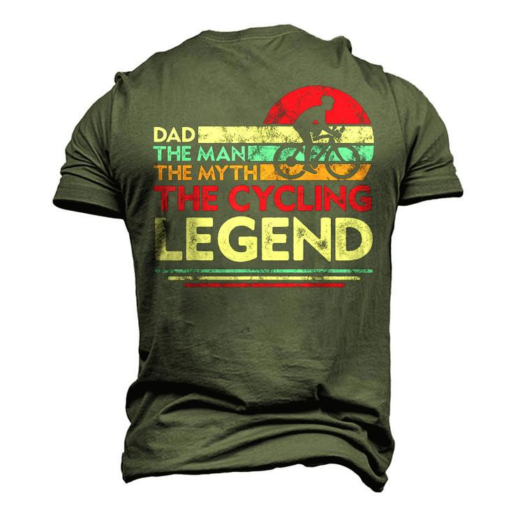 Dad The Man The Myth The Cycling Legend Cyclist Men's 3D T-shirt Back Print