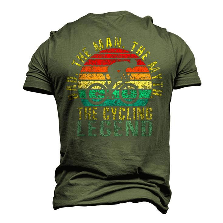 Dad The Man The Myth The Cycling Legend Retro Men's 3D T-shirt Back Print